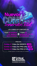 Nuevos Combos Inmersión Total: 1 hora de práctica con asesoría + 1 hora de grabación Full HD multicámara
